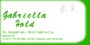 gabriella hold business card